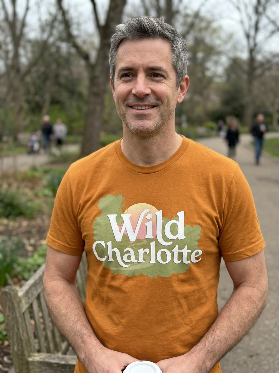 Wild Charlotte amber tee on model